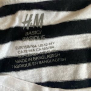 Black and white striped long-sleeve